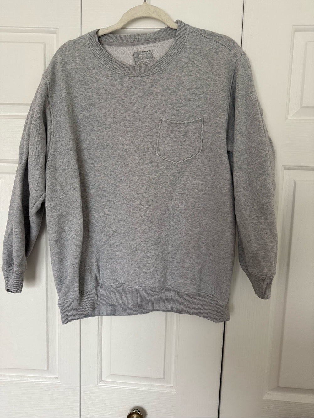 aerie Gray Crewneck Pocket Sweatshirt